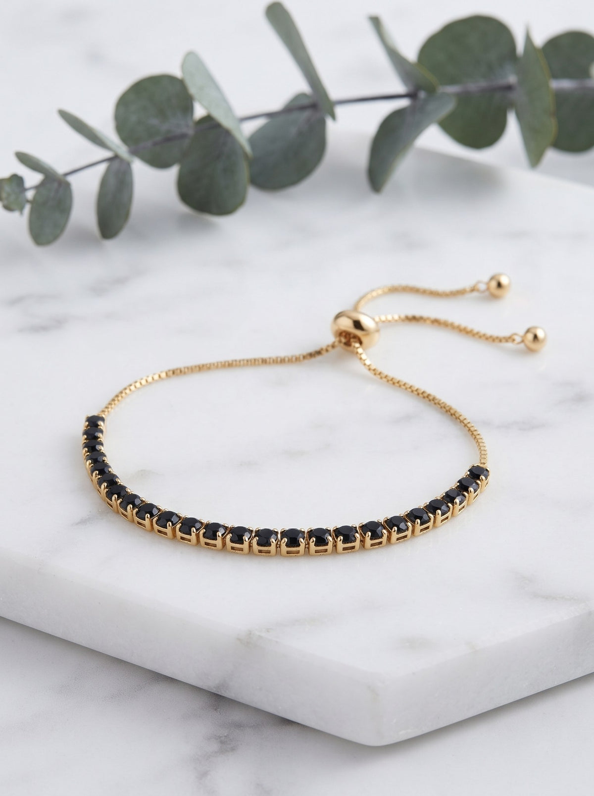 Pulsera Tipo Tennis Negro Graduable · Lifestyle · Anturia