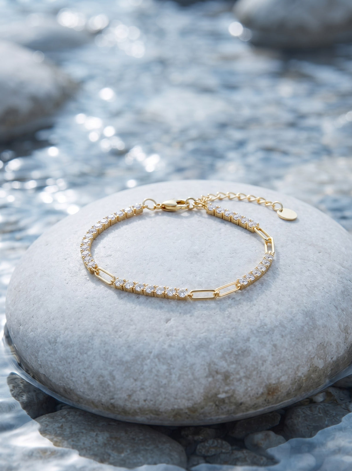 Pulsera Mix Tenis Eslabon Dorado · Lifestyle · Anturia