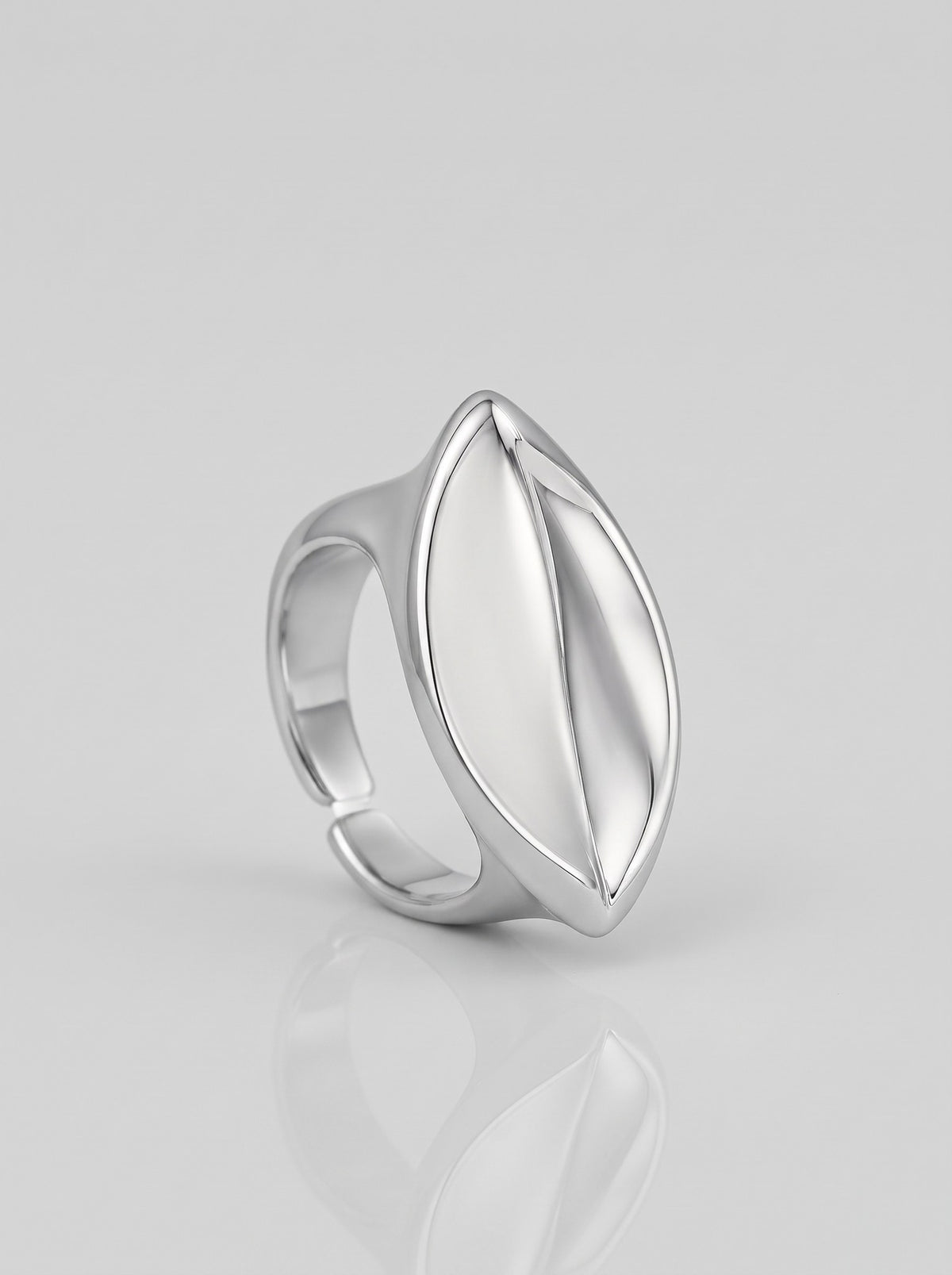 Anillo Estampa Plateado · Macro · Anturia