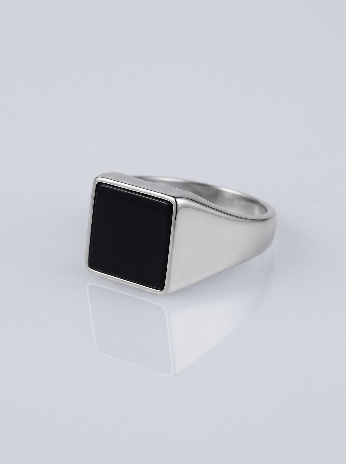 Anillo Plateado Nacar Negro · Macro · Anturia