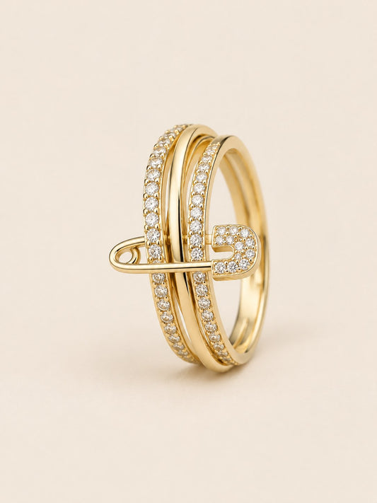 Anillo Triple Nodrisa Dorado · Hero · Anturia