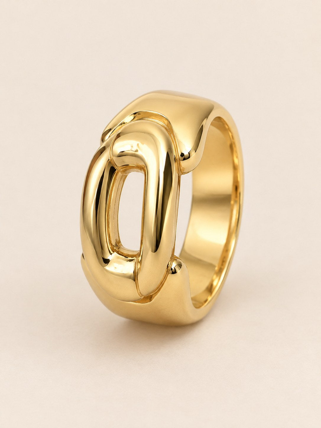 Anillo Eslabon Grande Dorado · Hero · Anturia