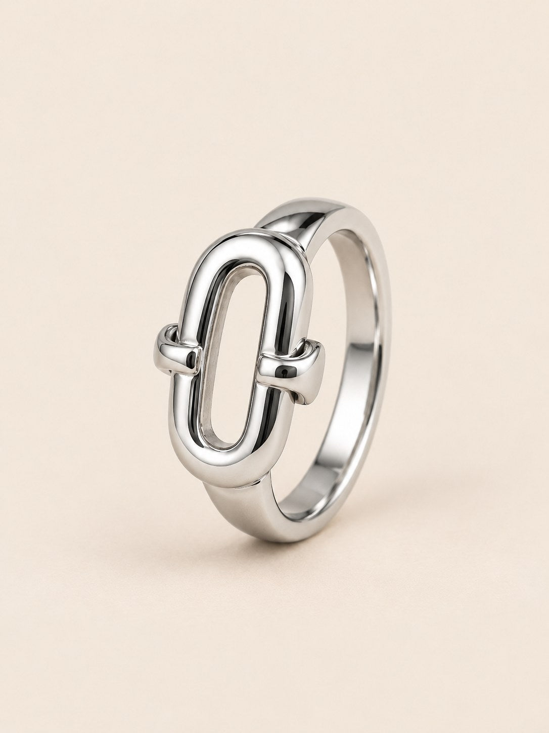 Anillo Eslabon Grande Plateado · Hero · Anturia