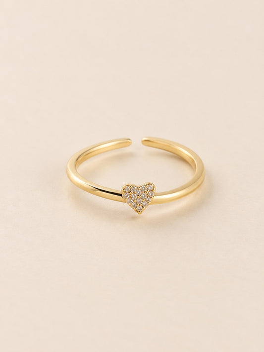 Anillo Liso Corazon Circónes · Hero · Anturia