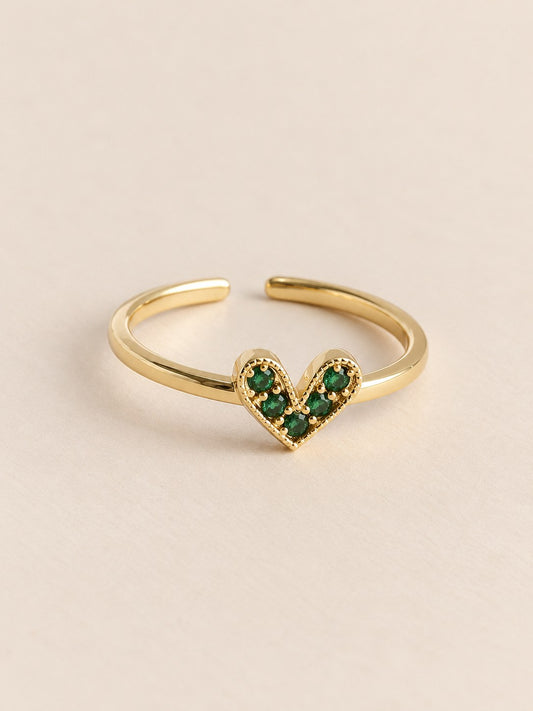 Anillo Corazon Trend Verde · Hero · Anturia