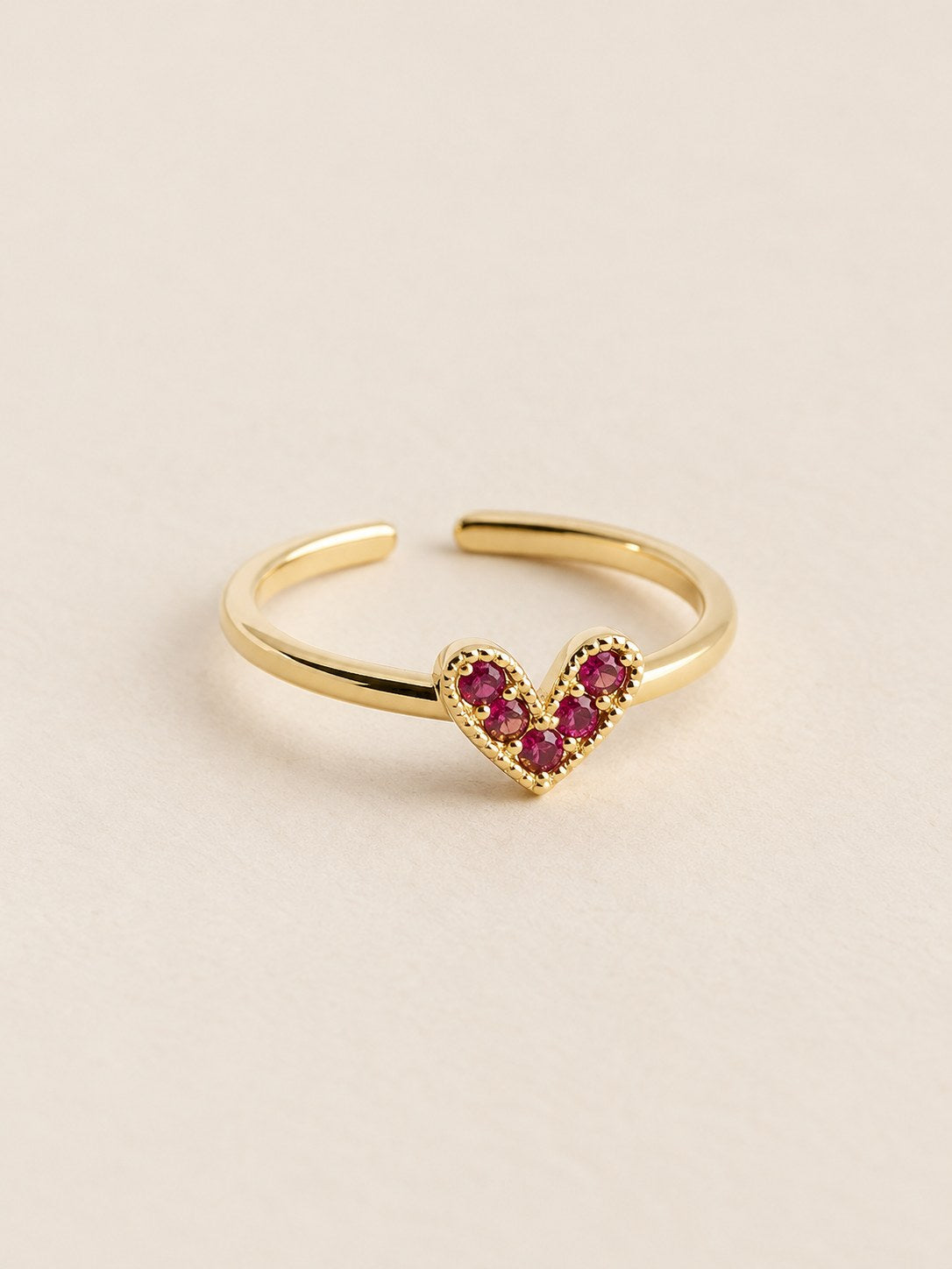 Anillo Corazon Trend Borgoña · Hero · Anturia