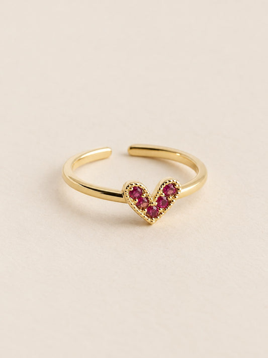 Anillo Corazon Trend Borgoña · Hero · Anturia