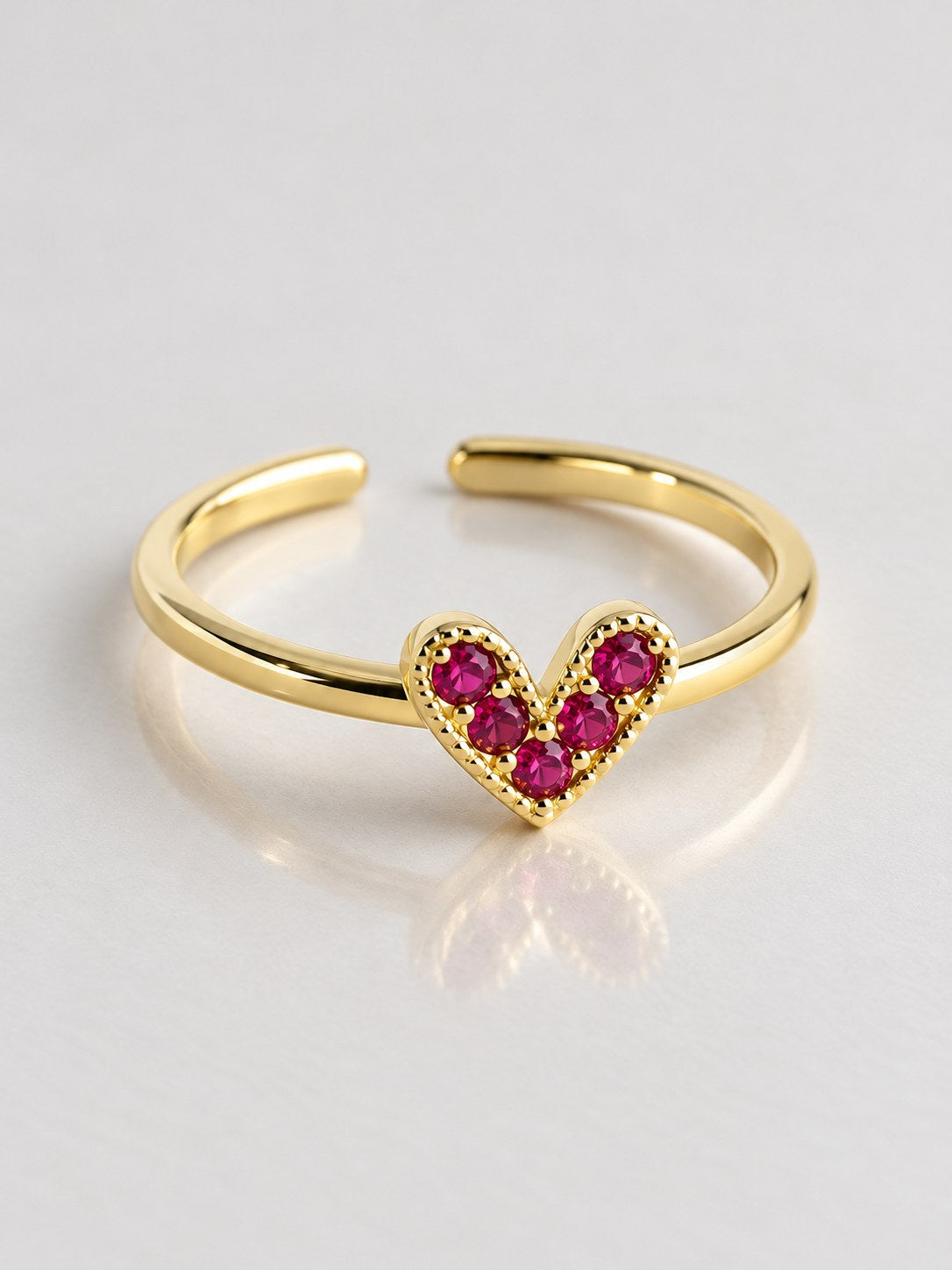 Anillo Corazon Trend Borgoña · Macro · Anturia