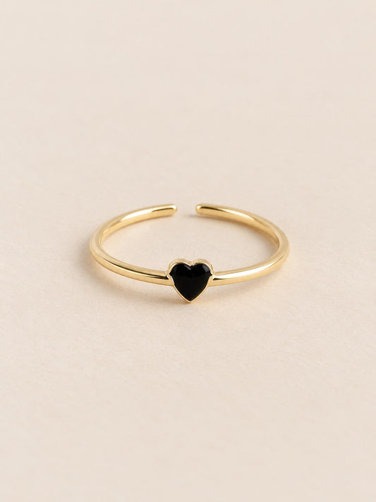 Anillo Corazon Mini Negro · Hero · Anturia