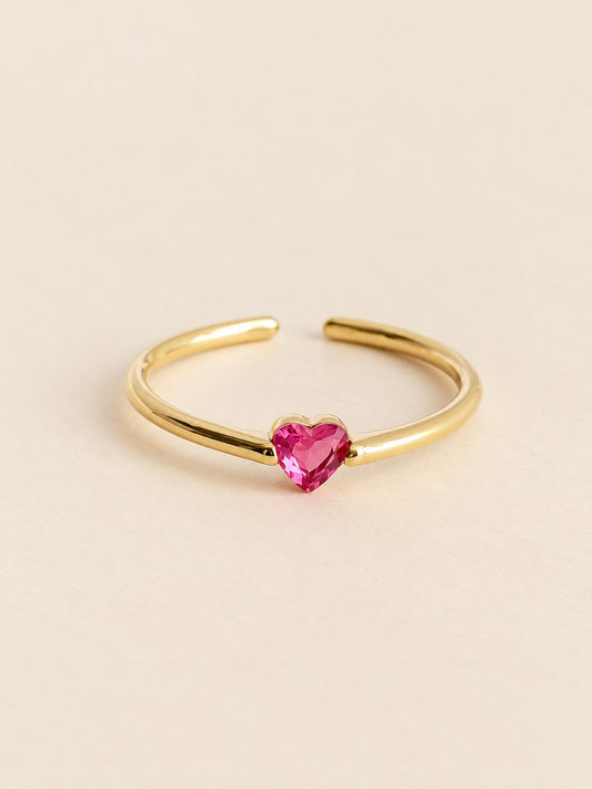 Anillo Corazon Mini Borgoña · Hero · Anturia