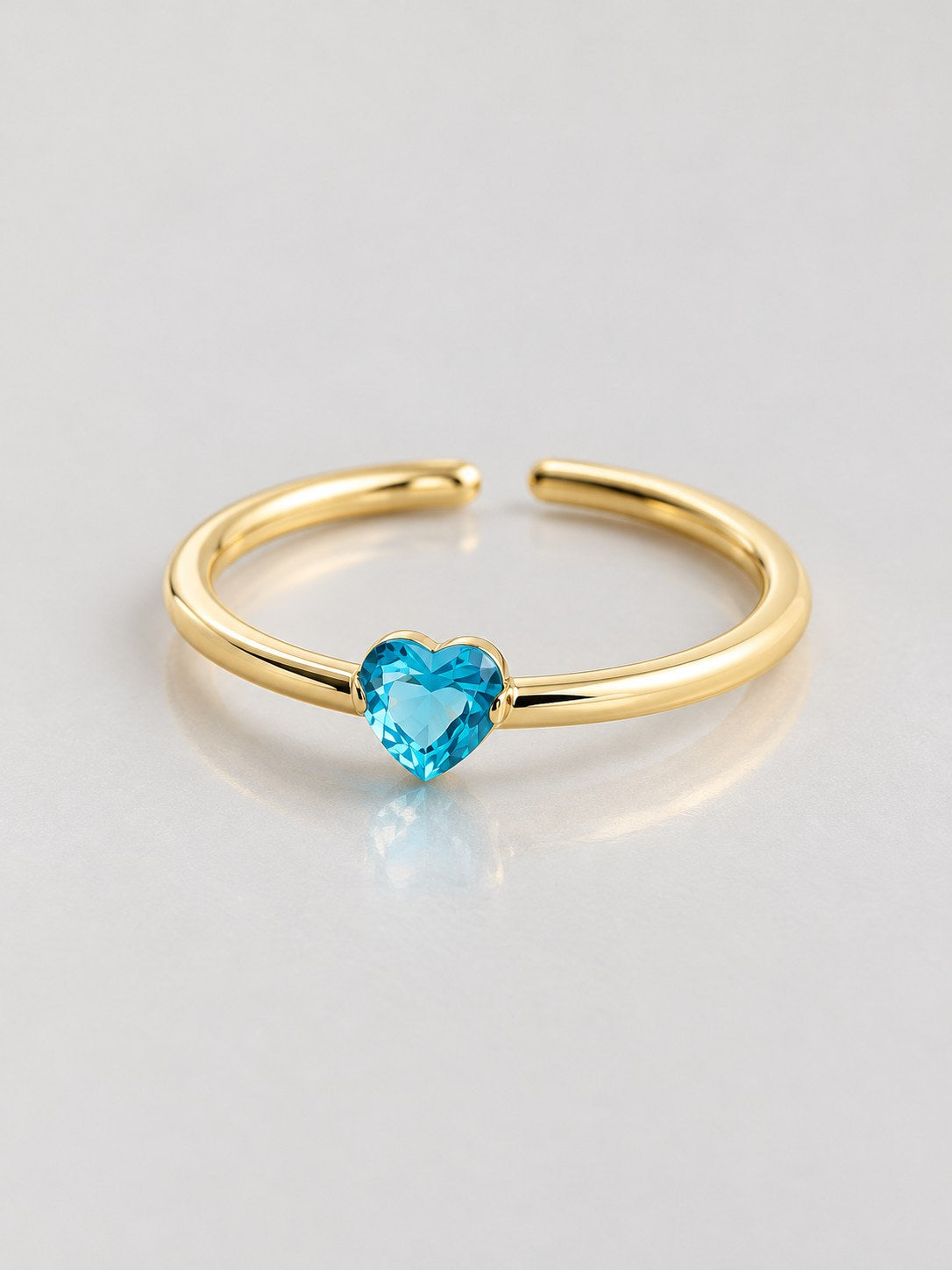 Anillo Corazon Mini Azul · Macro · Anturia