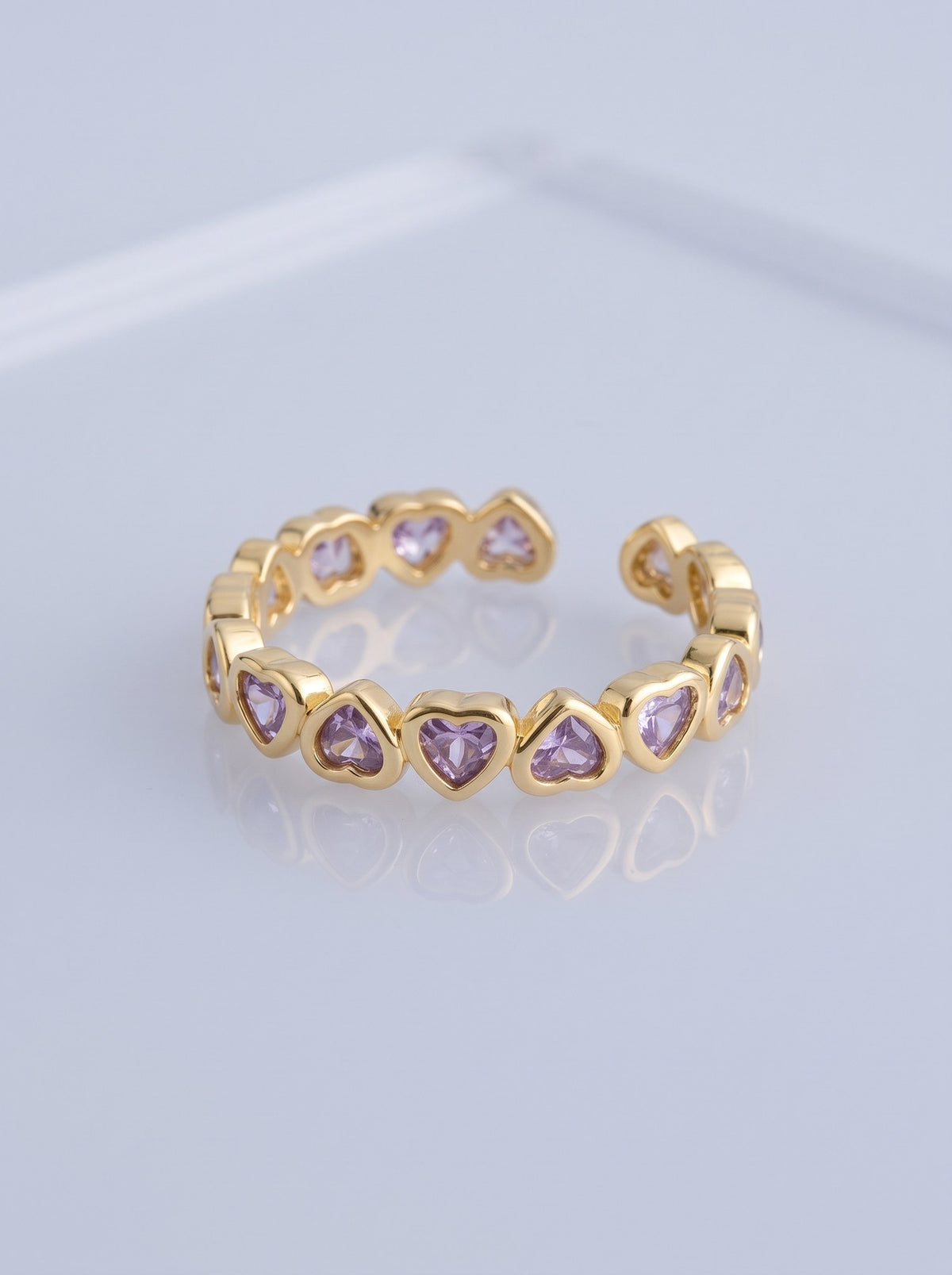Anillo Corazones Lila · Macro · Anturia