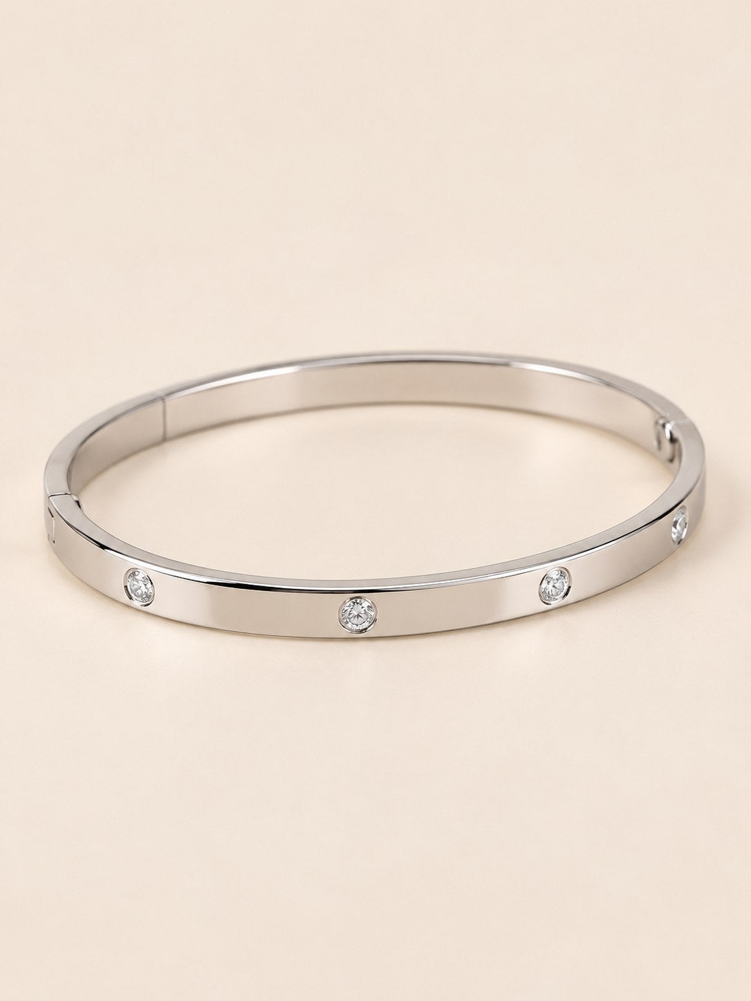 Brazalete Delgado Micrizircones Plateado · Hero · Anturia