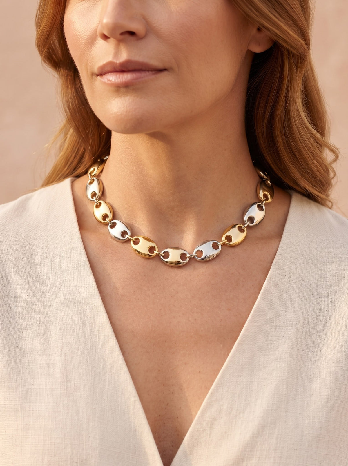 Collar Cafetal Bicolor · Modelo · Anturia