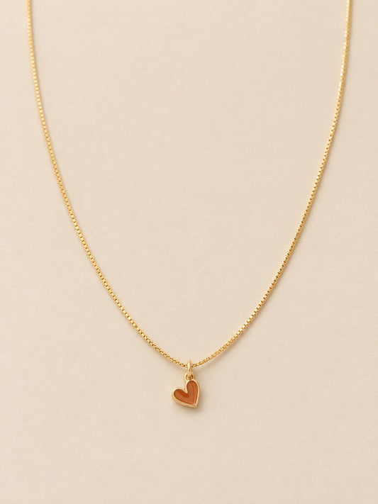 Collar Minimalist Corazon Terracota · Hero · Anturia