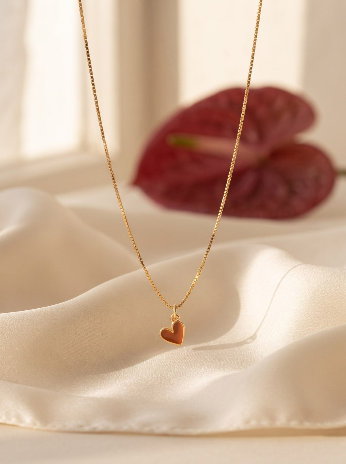 Collar Minimalist Corazon Terracota · Lifestyle · Anturia