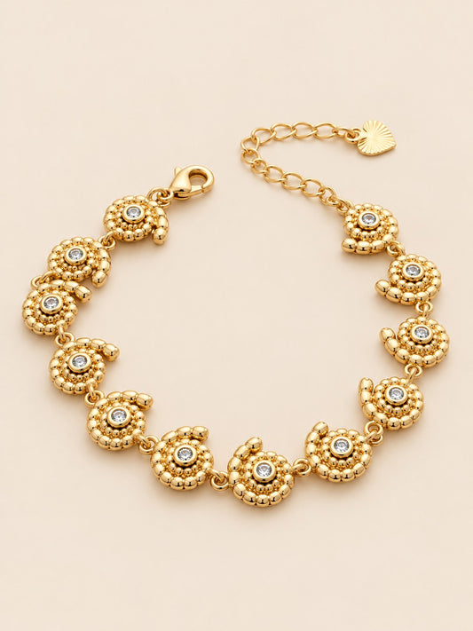 Pulsera Caracoles Circón Dorado · Hero · Anturia