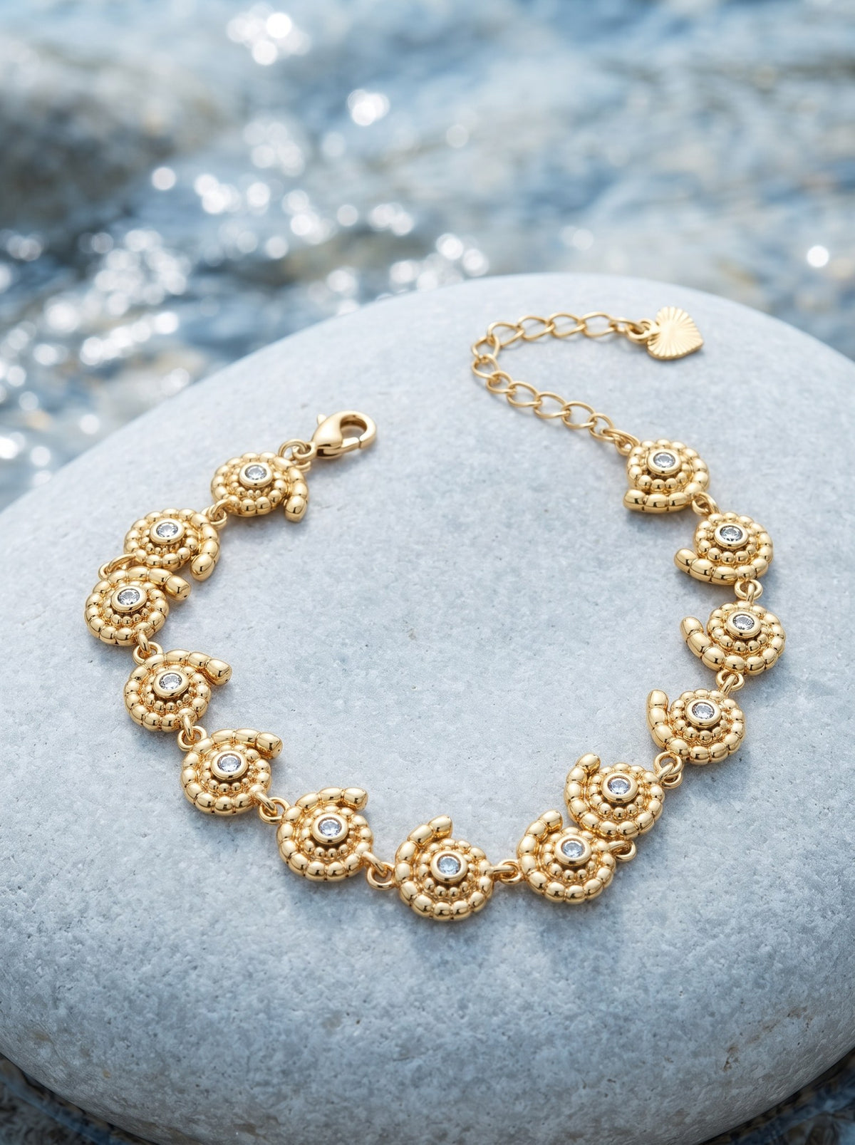 Pulsera Caracoles Circón Dorado · Lifestyle · Anturia