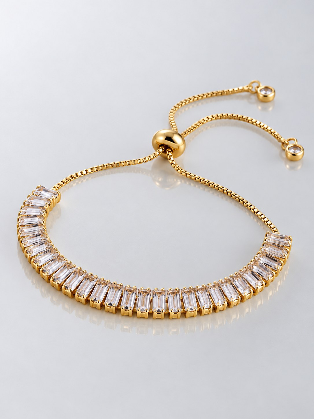 Pulsera Baguette Graduable Cristal · Macro · Anturia