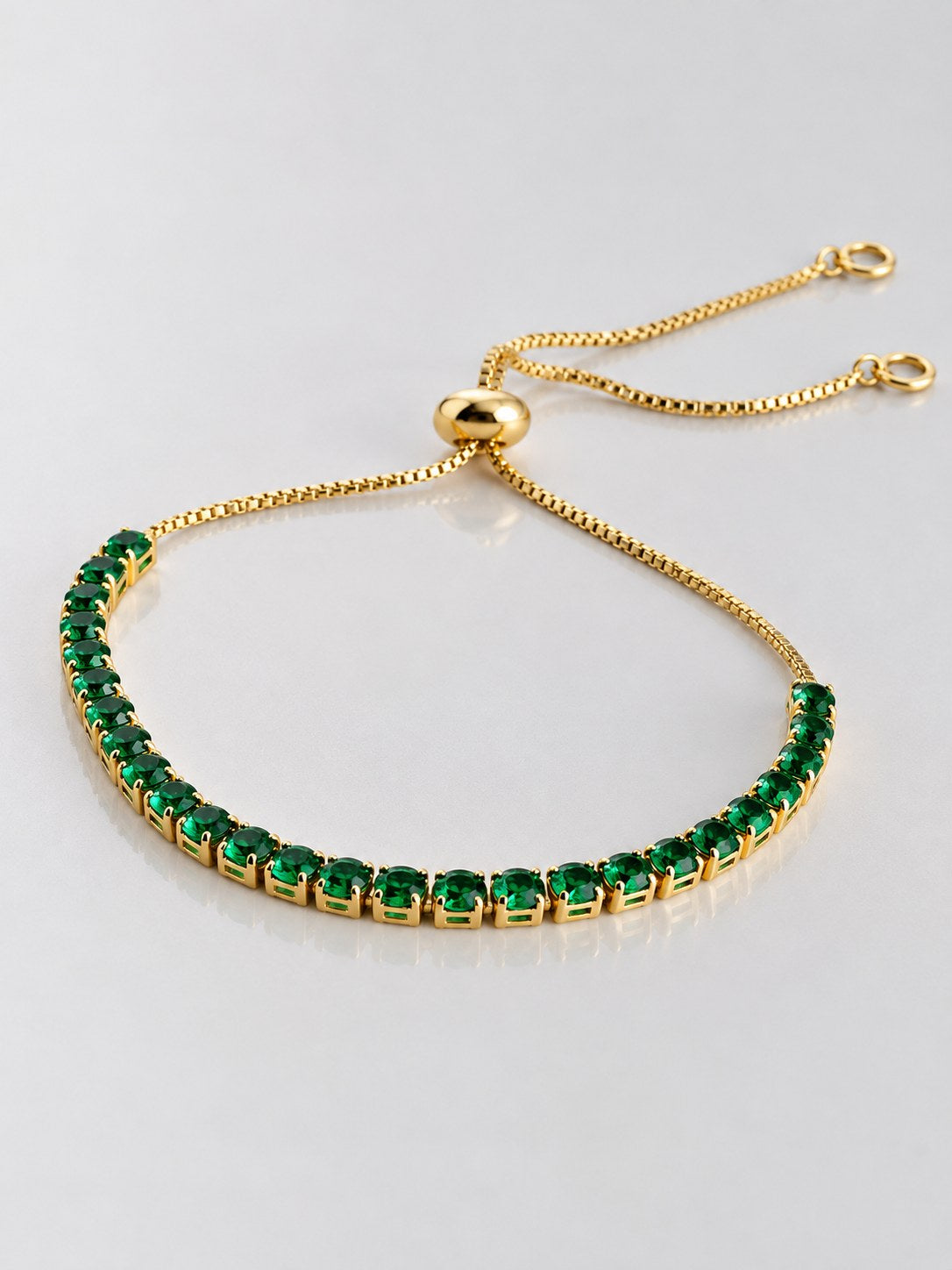 Pulsera Tipo Tennis Verde Graduable · Macro · Anturia