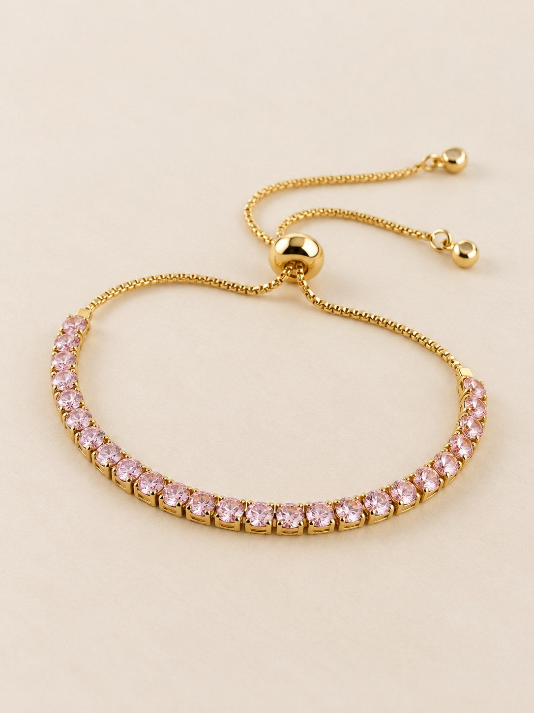 Pulsera Tipo Tennis Rosa Graduable · Hero · Anturia
