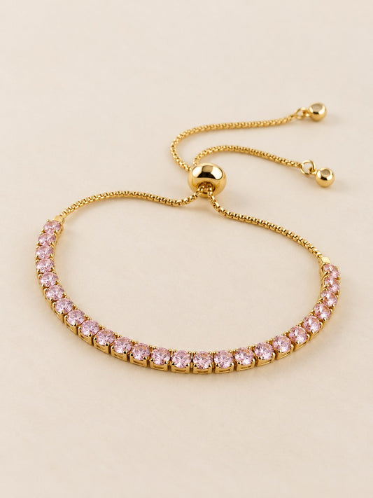 Pulsera Tipo Tennis Rosa Graduable · Hero · Anturia
