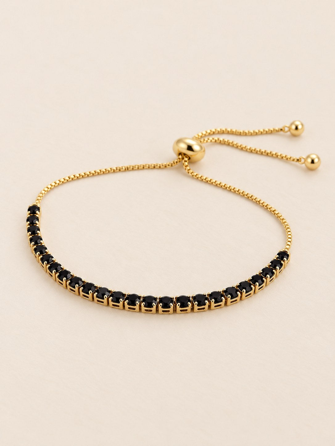 Pulsera Tipo Tennis Negro Graduable · Hero · Anturia