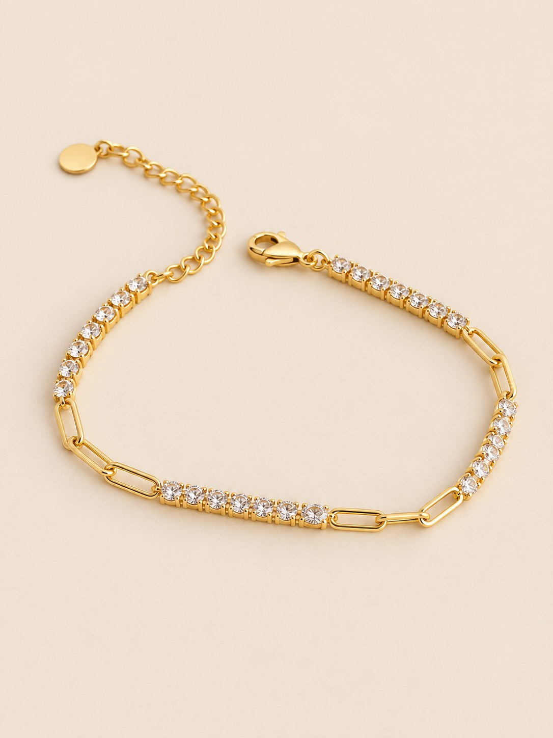 Pulsera Mix Tenis Eslabon Dorado · Hero · Anturia