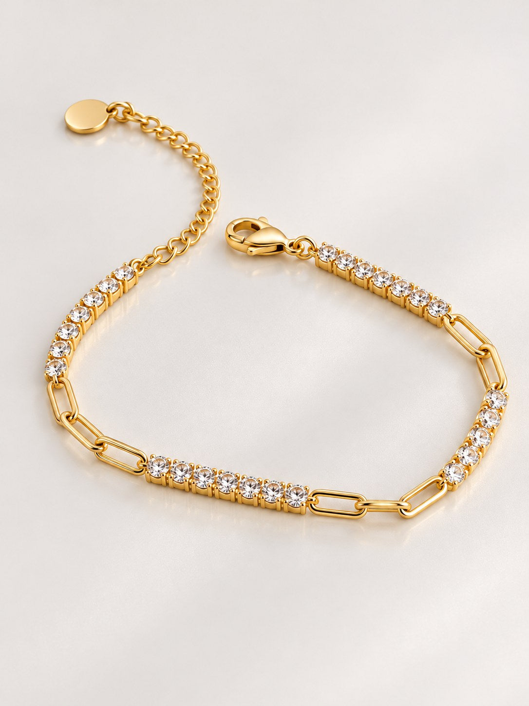 Pulsera Mix Tenis Eslabon Dorado · Macro · Anturia