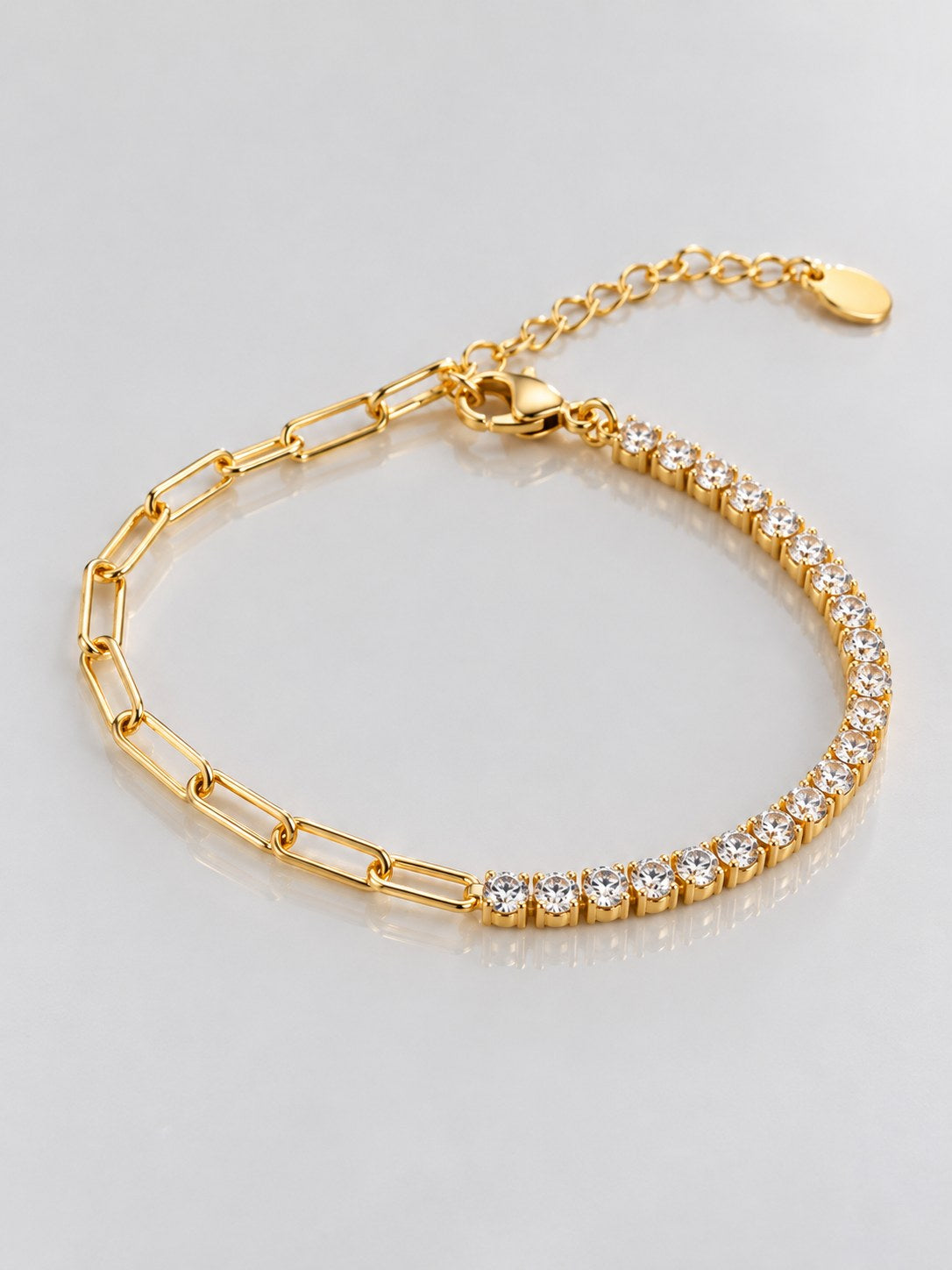 Pulsera Doble Tejido Eslabon Tenis · Macro · Anturia