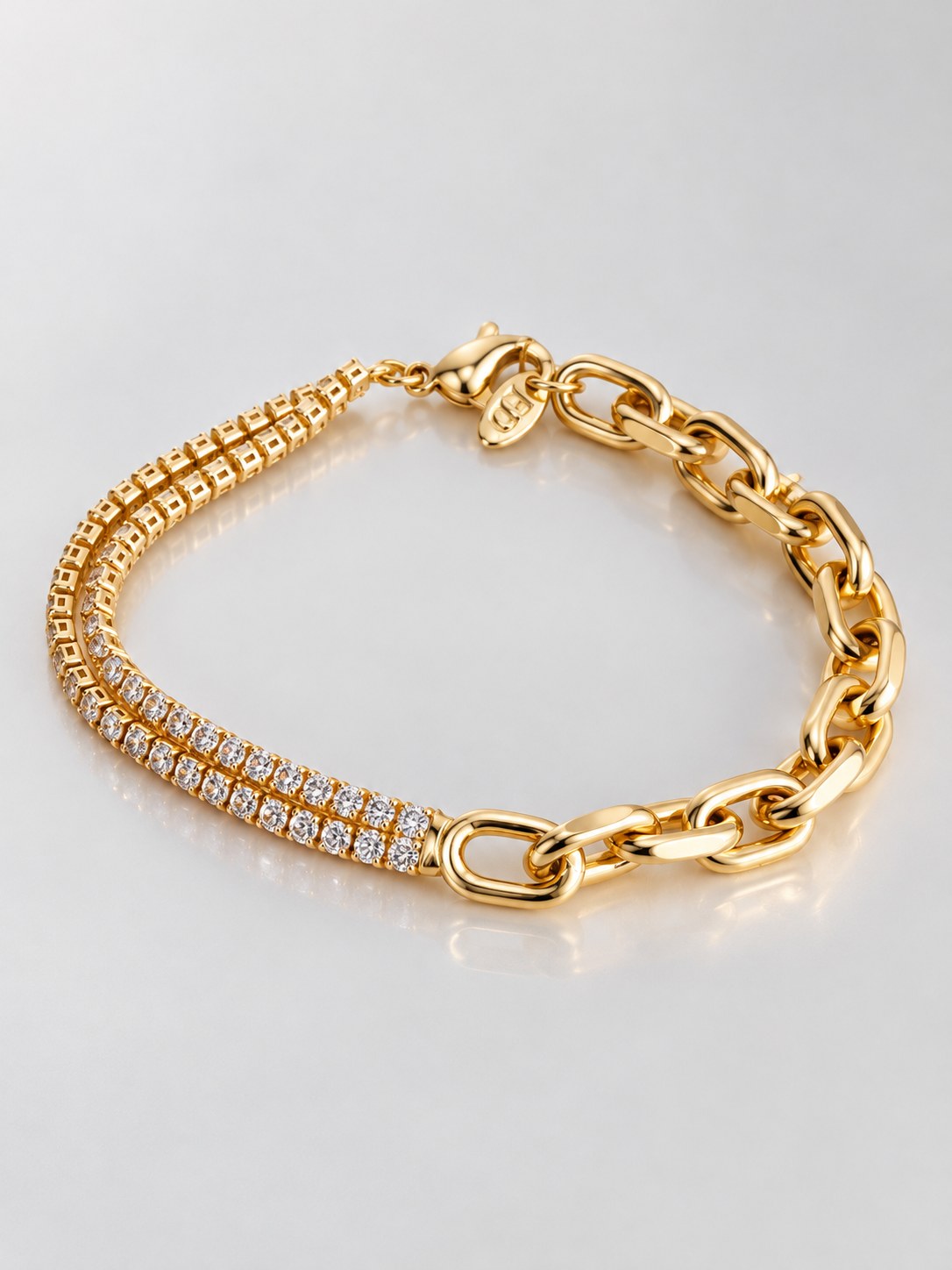 Pulsera Doble Tejido Eslabon Doble Tenis · Macro · Anturia