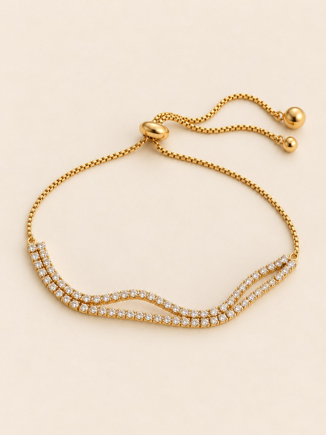 Pulsera Mini Tenis Graduable Dorado · Hero · Anturia