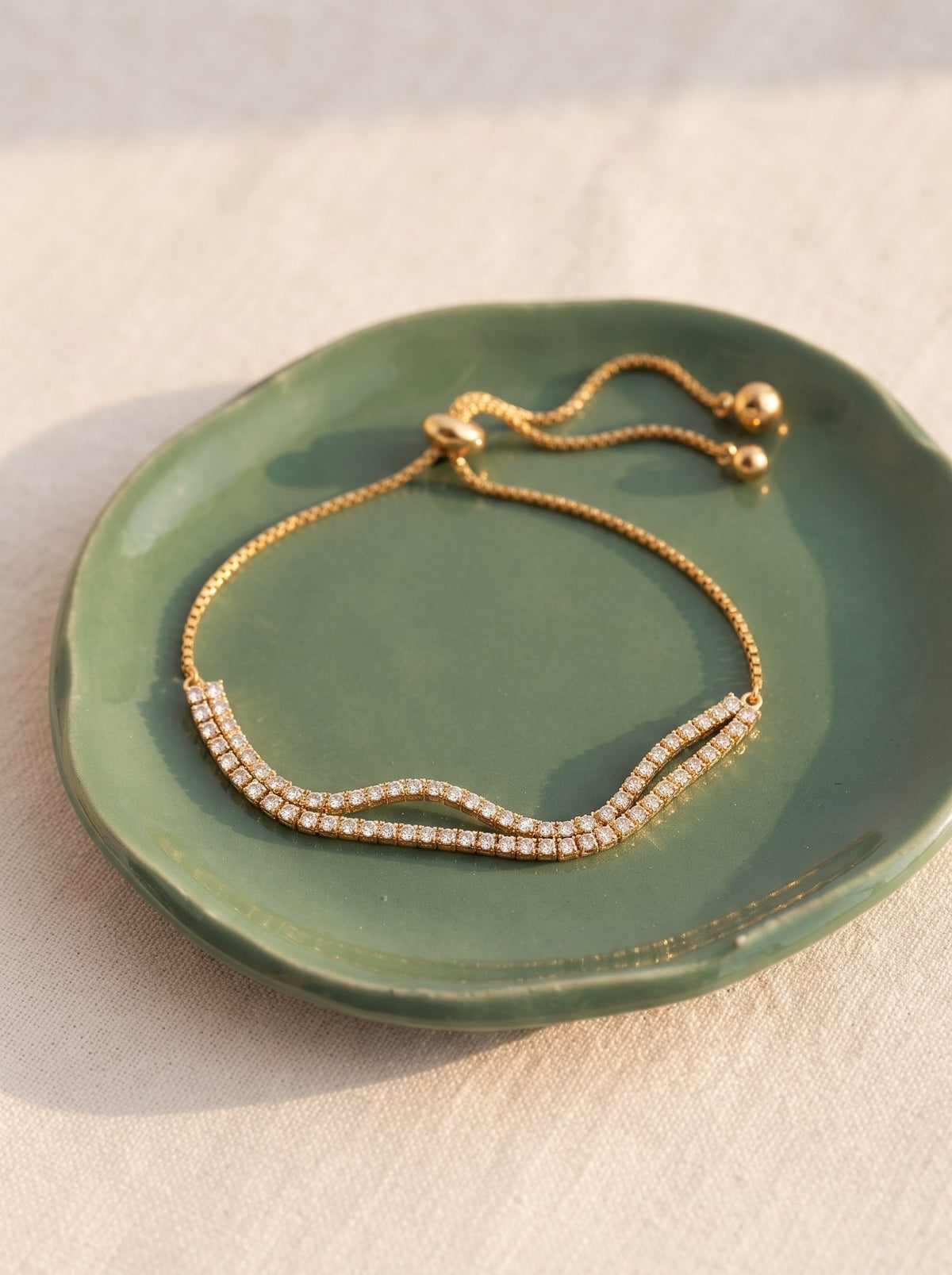 Pulsera Mini Tenis Graduable Dorado · Lifestyle · Anturia