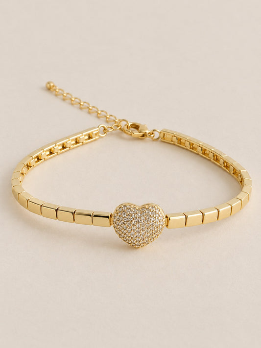 Pulsera Canutillo Corazon Circónes · Hero · Anturia