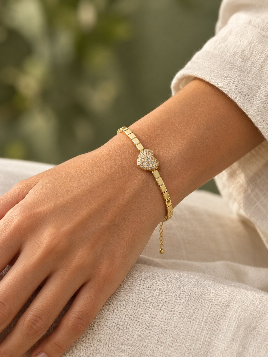 Pulsera Canutillo Corazon Circónes · Modelo · Anturia
