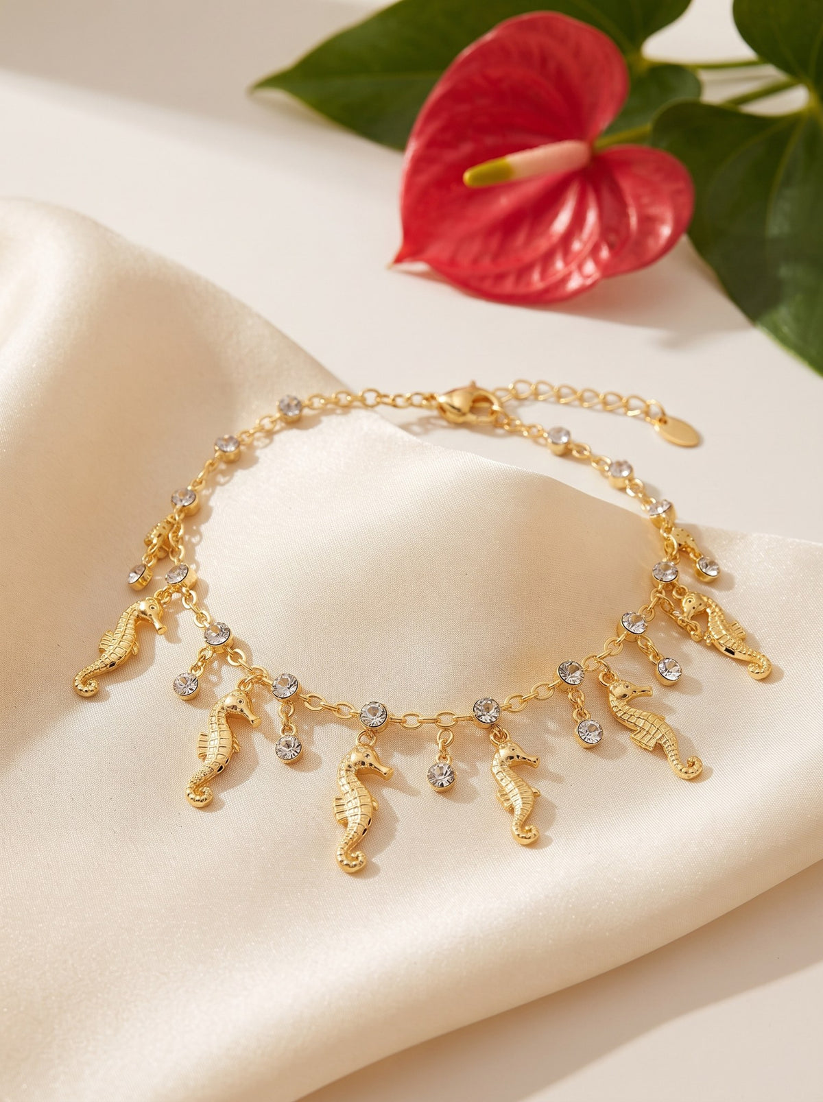 Tobillera Caballos De Mar Dorado · Lifestyle · Anturia
