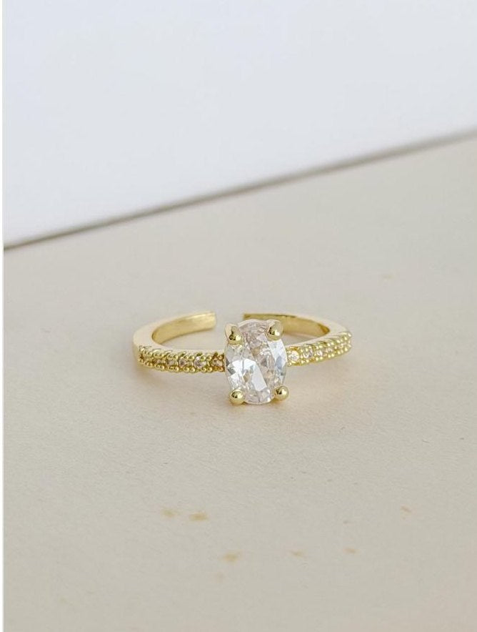 Anillo Tipo Compromiso Circón Grande · Anturia